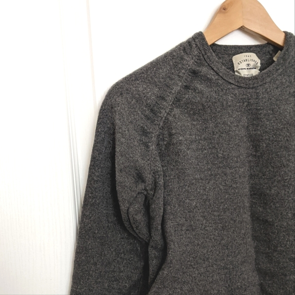 3/$20 Tom Tailor Dark Grey Wool Sweater - Picture 4 of 6